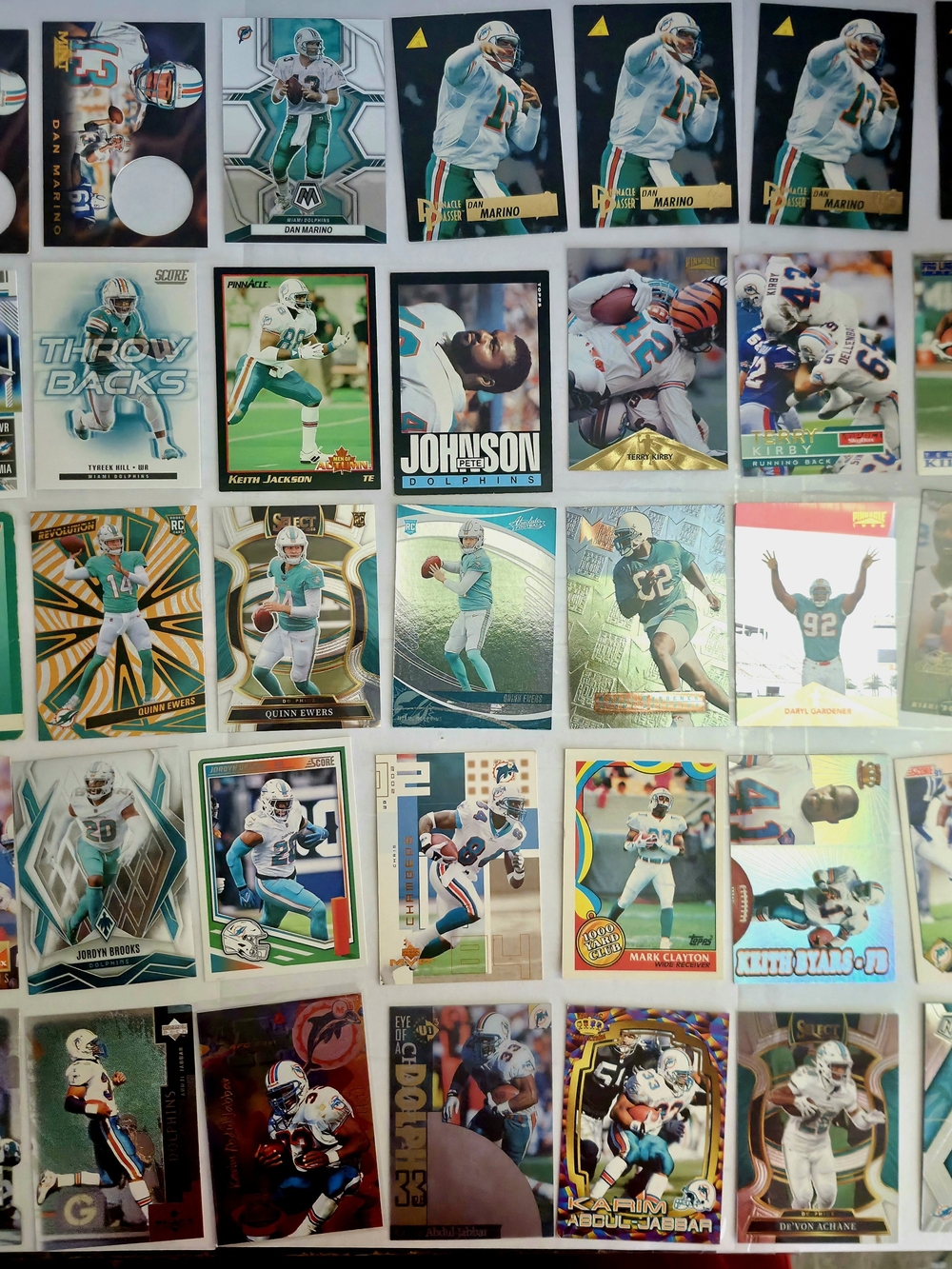 Miami Dolphins Football Card Mega Lot - Marino Tua Waddle Tyreek Hill RC 70+